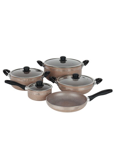 اشتري 10-Piece Non-Stick Cookware Set with Granite Coating- DC1889BGE في الامارات