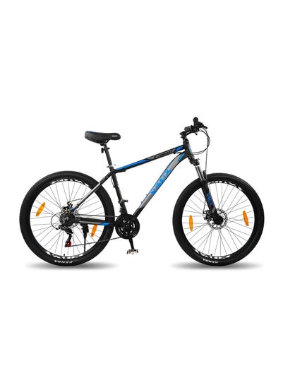 اشتري Vaux X-Mount Gear Cycle for Men 27.5T with Aluminium Alloy Frame & Disc Brakes - Multispeed MTB for Adults with 21 Shimano Gears - Lockout Suspension - Kenda Tyres - Black في الامارات