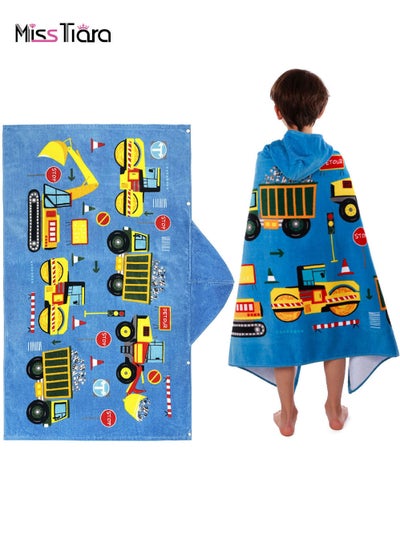 اشتري Hooded Super Soft Absorbent Outdoor Pool Cover Bathrobes Beach Towels for Kids 3 to 12 Years Old في الامارات