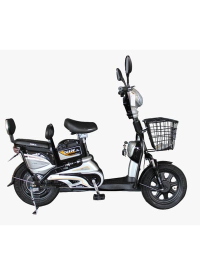 Buy SHARK 61 U.A.E Electric Two Seater Motorcycle/Bicycle with 16 Inch Wheels 48V and LED Display in UAE