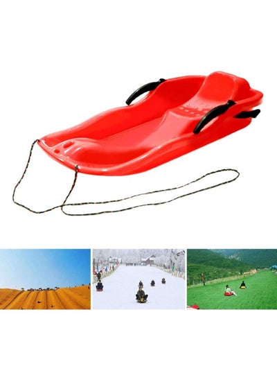 Buy Portable Snow Sled Sand Grass Skiing with Pull Rope, Slippery Racer Downhill Toboggan Rolling Snow Slider, for Kids Boat Sledge Sprinter in UAE