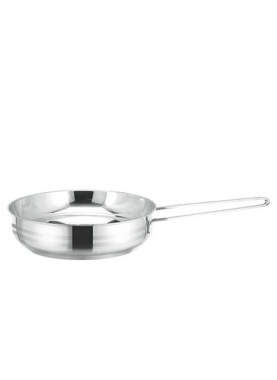 Buy Estra Stainless Steel Frying Pan 24CM Silver With 5 Induction Layers Bottom in Saudi Arabia