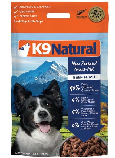 Buy Freeze Dried Beef Feast Dog Food 3.6Kg in UAE