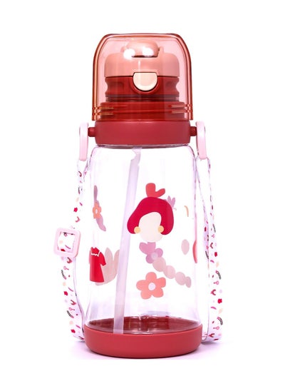 اشتري Water Bottle 600Ml With Straw Pink في السعودية