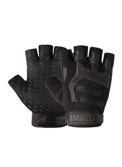 اشتري Pair Of Semi Finger Gym Training Gloves في الامارات