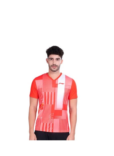 Buy LINING ROUND NECK-T-SHIRT- (RED) (ATST965-3-XL) in UAE