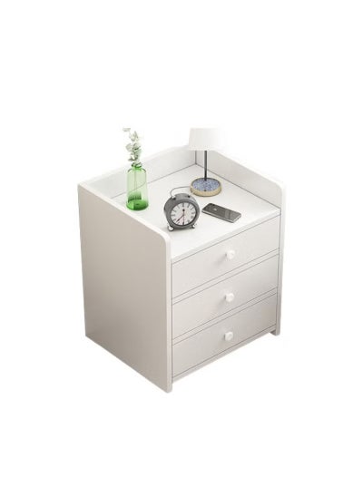 اشتري Sharpdo Bedside Table Nightstand Table Bedside Cabinet with Two Drawers WhitWood Simple Modern Nordic Mini Storage Side Table End Table Small Space Corner Table Storage Cabinet في السعودية