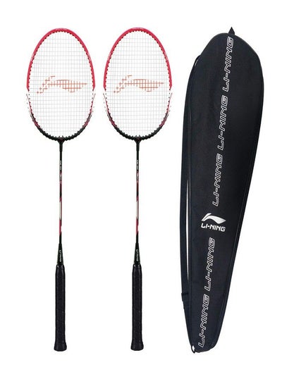 اشتري Li-Ning XP-60-IV Strung Blend Badminton Racquet (Set of 2,Black/Pink, 90-95 grams , 18-20 lbs) في الامارات