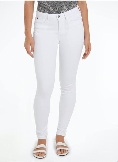 Buy Women's Th Flex Como High Rise Skinny Jeans -  Stretch cotton denim, White in Saudi Arabia