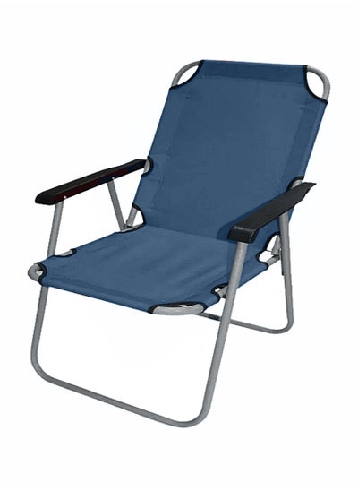 Buy Foldable outdoor and indoor space saving easy storage lightweight chair to use for multipurpose outdoor activities as beach chair camping chair quick setup wherever you go in UAE