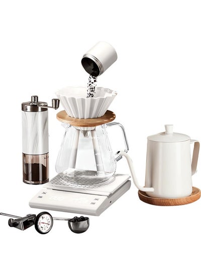 Buy V60 Coffee Drip Kit Drip Set 12 Pieces Specialty Coffee Set Professional Coffee Maker Tools Barista Drip Coffee Kit in Saudi Arabia