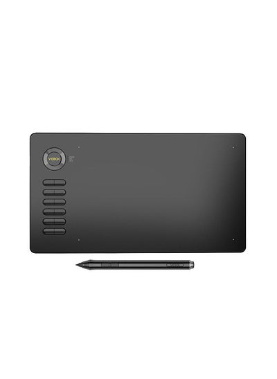 اشتري Drawing Tablet A15 Graphic Tablet 10x6 inches Digital Drawing Tablet with 8192 Induction Levels 5080 LPI Black Button في الامارات