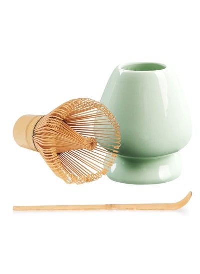 اشتري Japanese Tea Set, Traditional Matcha Tool Ceremony Accessories, Blender, Spoon (3 Piece White) في الامارات