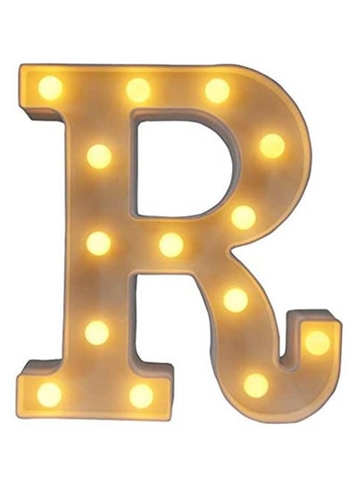 Buy Alphabet LED Letter Lights Light Up Plastic Letters Standing Hanging R  ( 8.86in x 6.69in x 1.77inches ) in UAE