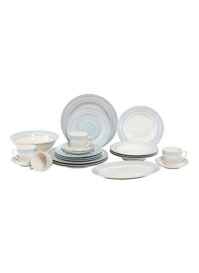 اشتري Neo 22 - Pieces Dinner Set White And Blue في الامارات