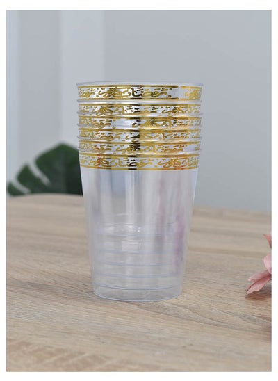 Buy Set of 6 transparent plastic cups with Ramadan design in Saudi Arabia