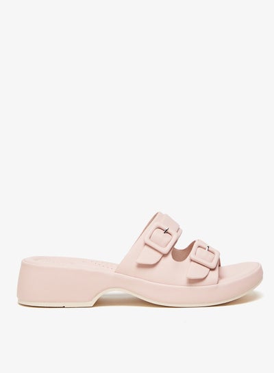 Buy Open Toe Slip-On Sandals with Flat Heels in UAE