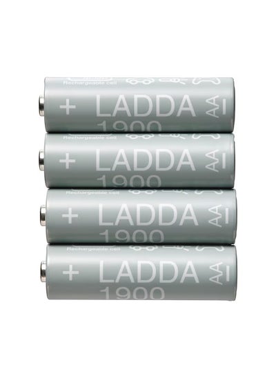 اشتري Pack of 4 Rechargeable battery, HR06 AA 1.2V , 1900mAh في الامارات