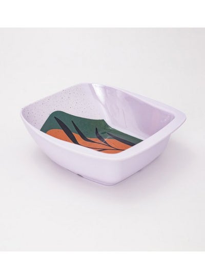 Buy Bright Designs Melamine Square Serving Bowl   (L 26cm W 26cm H 9cm) black mondo with fork and spoon 3pieces in Egypt