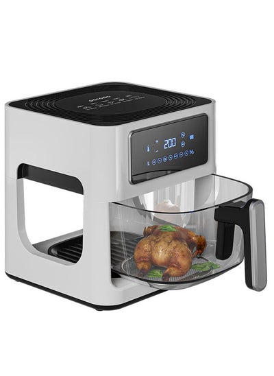 Buy Porodo LifeStyle 5L Glass Pot Air Fryer - White in UAE