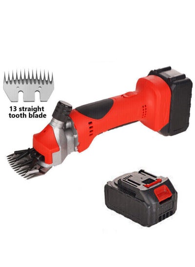 Buy Sheep Shears Cordless 2800r/min Professional Rechargeable Shearing Clipper 24V , for Shaving Fur Wool in Sheep, Goat, Cattle, and Other Farm Livestock, with 2 Lithium Batteries in Saudi Arabia