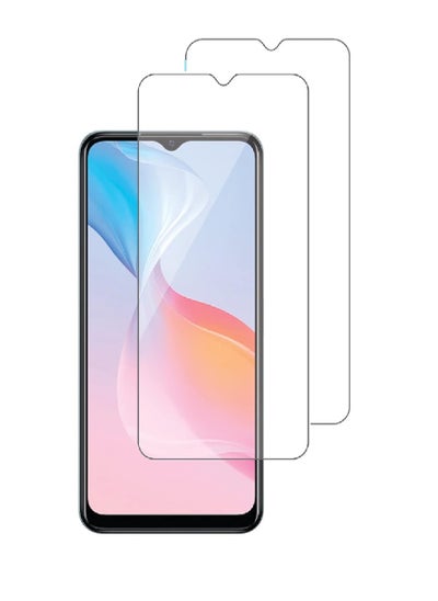 اشتري 2 Pieces Tempered Glass Screen Protector Clear Designed For vivo Y21s Full Screen Coverage And Bubble Free في الامارات