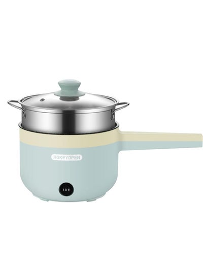 اشتري Electric Hot Pot Electric Pot 1.8L Mini Crock Pot Electric Cooker with Steamer And Overheat Protection Ideal for Stews Soups Hot Pots and Noodles for One Person في السعودية