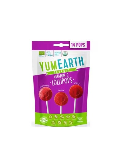 Buy Yum Earth Organic Vitamin C Lollipops 85g in UAE