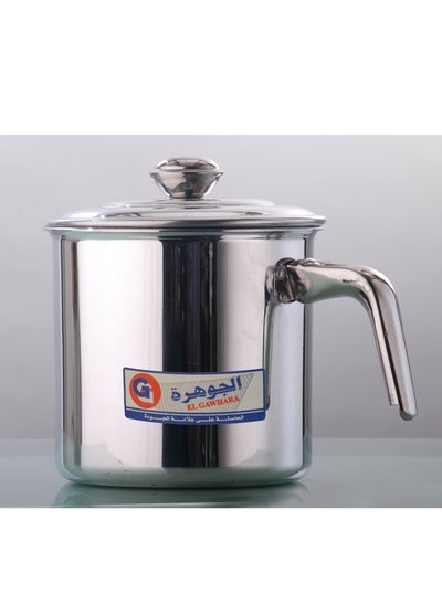 Buy Super milk pot set Stainless handles size14-Silver in Egypt