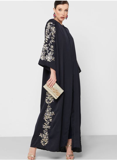 Buy Floral Embroidered Abaya in UAE