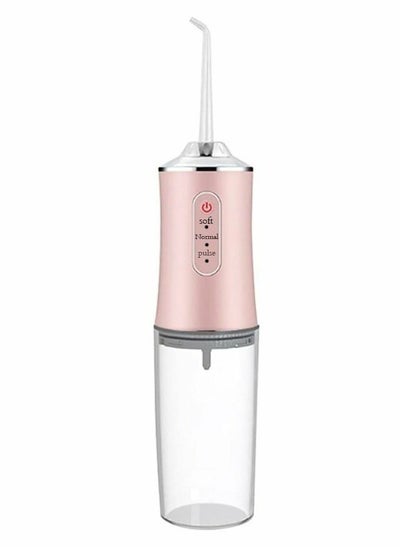 Buy Water Flosser Tooth Brush, Cordless 310mL Professional Oral Irrigator, 360° Nozzle Rotation, Hidden Charging Port, 4 Modes 4 Jet Tips, IPX7 Waterproof, Easy-to-Clean (Pink) in UAE