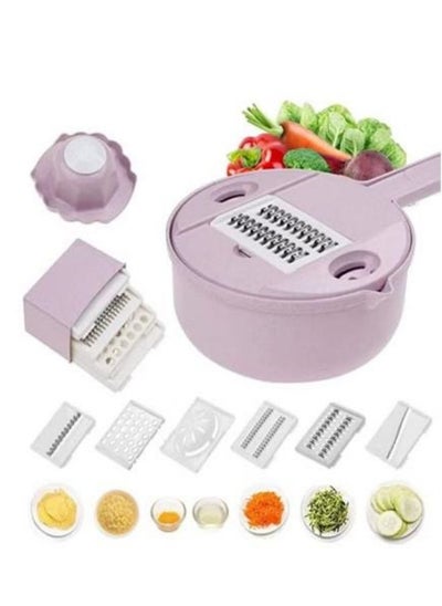 اشتري Kitchen Multipurpose Julienne Grater with Guard and Egg White Separator,Vegetable Cutter Drain Basket في السعودية