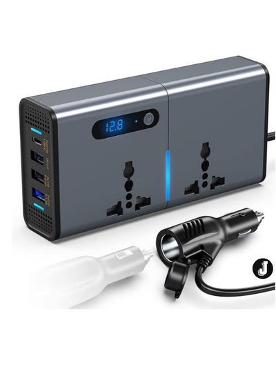 اشتري "New 200W Car Power Inverter – Convert DC 12/24V to 220V AC with USB & Type-C Ports" في الامارات