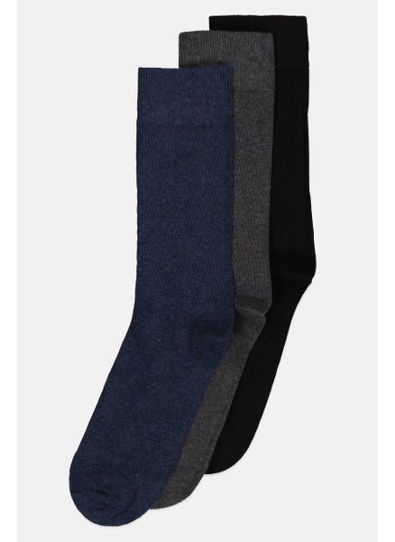 Buy Men 3 Pack Formal Socks, Grey Combo in UAE