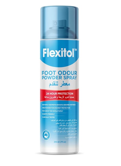 Buy Foot Odour Control Powder Spray 24 Hours Protection Absorb Sweat Cool Feet Diabetic Friendly 210 ml in UAE