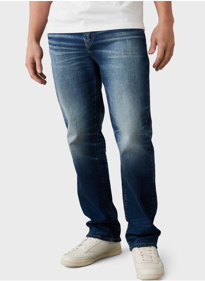 اشتري Mid Wash Straight Fit Jeans في السعودية