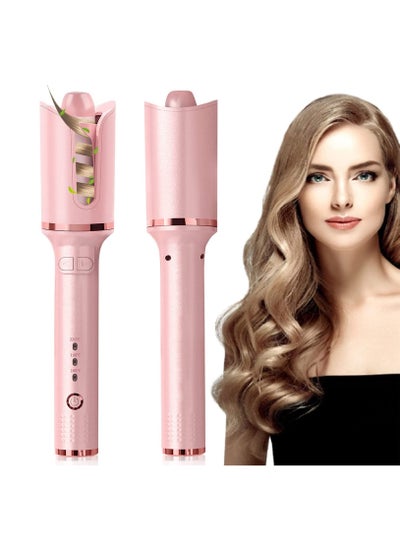 Buy 2024 NEW UPGRADE Auto Hair Curler Automatic Spiral Electric Anti-scalding Ceramic Barrel Hair Curler with 3 LCD Temperature Display Rotating Barrel Curling Wand Fast Heating in UAE