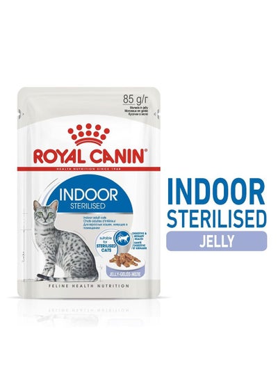 Buy ROYAL CANIN INDOOR JELLY POUCHES WET FOOD 85 gm in UAE