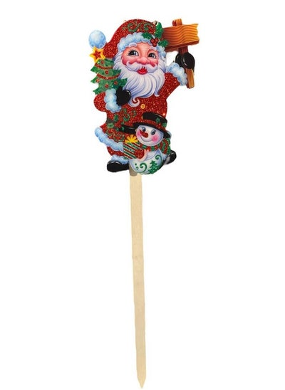 Buy Christmas Snowman with santa claus Pick with light in Egypt