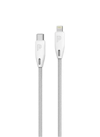 Buy iPhone Fast Charging Cable USB-C to Lightning 1.2 M Fast and Secure Charging Long Lasting Flexibility - White in UAE