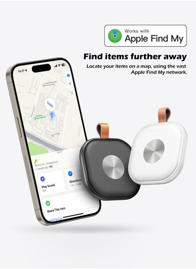 Buy Smart Bluetooth Tracker Key Finder Item Locator Tracking Tag for Keys Bags Anti-lose AirTag iOS Compatible Support Apple Find My Without Monthly fees Waterproof Black in Saudi Arabia