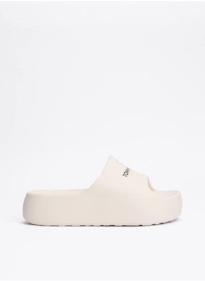 Buy Women's Chunky Pool Slides - EVA, White in Saudi Arabia