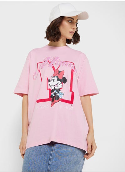 Buy Minnie Oversize Varsity T-Shirt in UAE