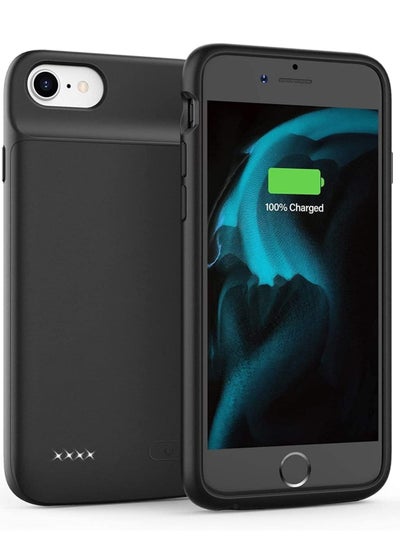 Buy iPhone 6 6S 7 8 SE2 Charger Case 3000mAh Black in UAE