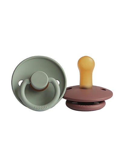 Buy Classic Latex Baby Pacifier, 6-18 Months, Pack of 2, Size 2 - Sage/Woodchuck in UAE