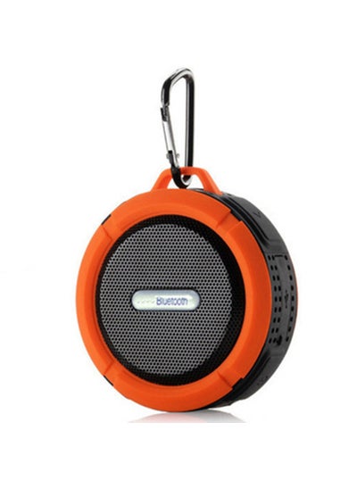 اشتري C6 Bluetooth Speaker Mobile Phone Car Wireless Small Audio Outdoor Portable Handsfree Hanging Buckle Call Waterproof Suction Cup Speaker Orange في الامارات