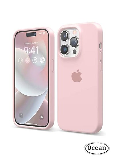 Buy iPhone 15 (6.1 inch) Case, Liquid Silicone Case, Full Body Protective Cover, Shockproof, Slim Phone Case, Anti-Scratch Soft Microfiber Lining, Pink in Saudi Arabia