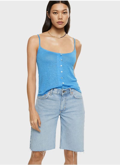 Buy Strappy Button Detail Top in UAE