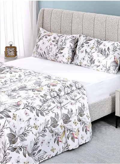 Buy Nasima Flat Sheet and Pillowcase Set, Multicolour - 255x274 cm in UAE