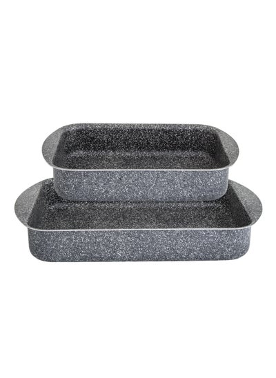 Buy Newflon Granit Rectangular Oven Tray set 2 Pieces in Saudi Arabia